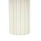 12" White & Green Linear Patterns Round Decorative Ceramic Vase